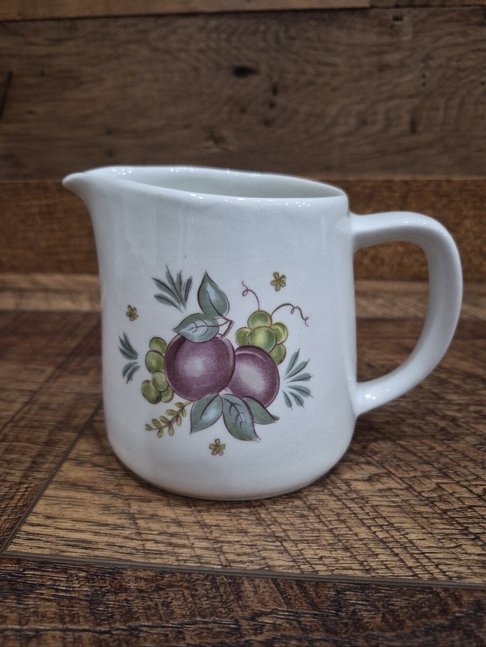 Vintage Arabia Of Finland Milk Cream Pitcher Fruit Grapes Design Theme MCM